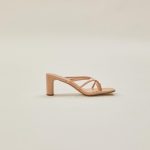 Vares Strap Heels in Beige
