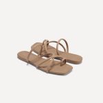 Women's Flat Sandals with Cross-Strap Design