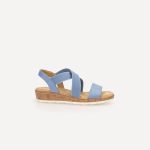 Elastic Ankle Strap Open-Toe Flat Sandals