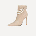 Pearl Decorated Elegant Women's Ankle Boots