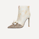 Sequin Bow Decorated Women's Ankle Boots